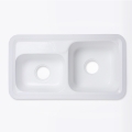 Lavandino da bagno in superficie solida bianco puro da 110 cm 