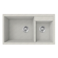 Lavello da cucina in composito bianco sottotop di facile installazione 