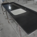 piano di lavoro in superficie solida acrilica nera artificiale 